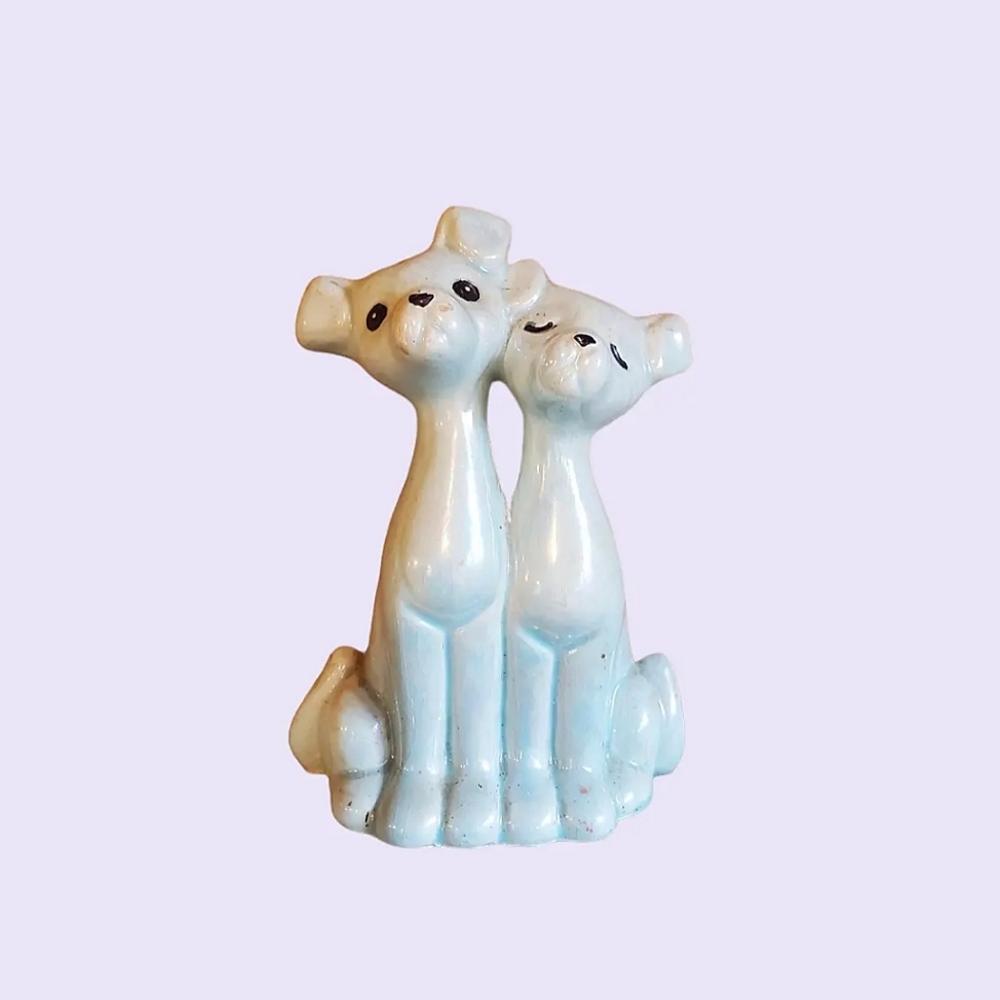 Vintage blue dog figurine